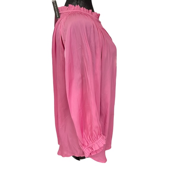 Chelsea and Theodore Pink Blouse long sleeves Size XL - Picture 4 of 8